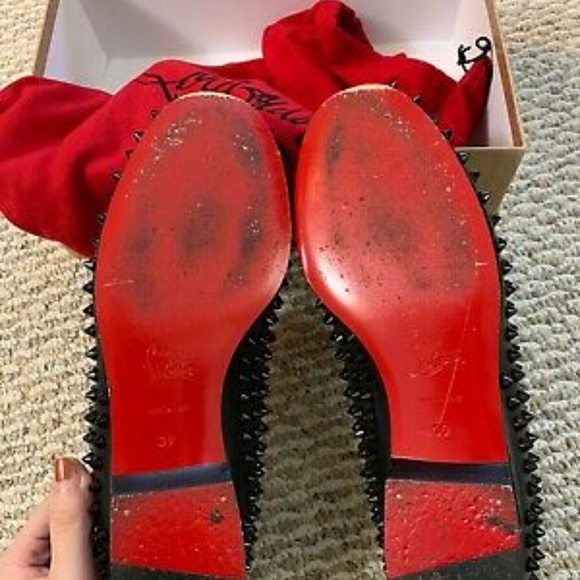 Christian Louboutin Rollin Spike Flats - Picture 8 of 9